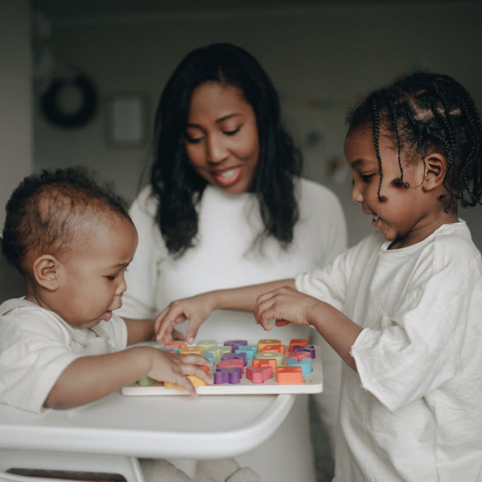 Mom and two kids