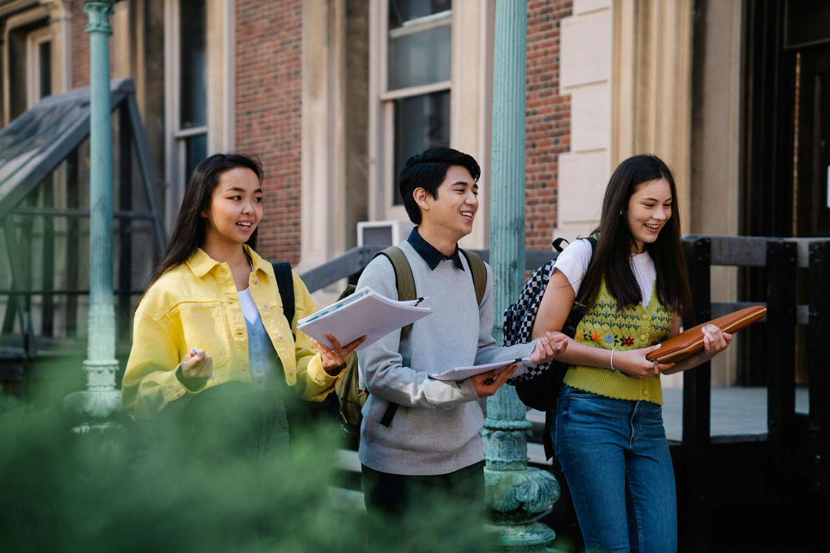 Students talking